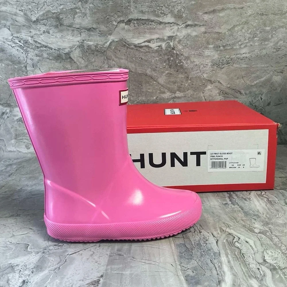 Hunter Kids' First Classic Wellington Boots, Bright Pink